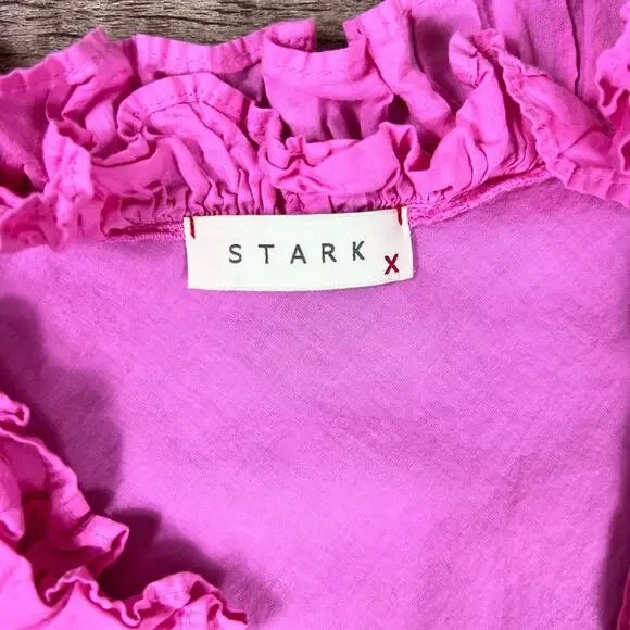 Stark X Women's Duke Top Pink Ruffle Top - Picture 5 of 6
